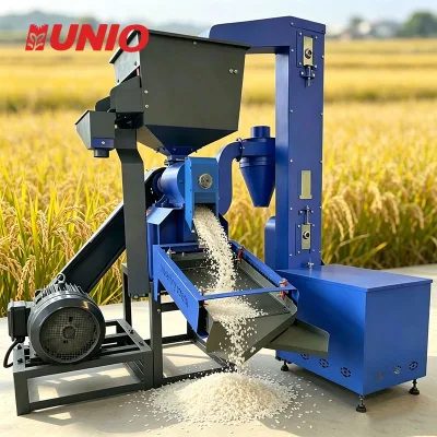Wholesale Direct Sales Adjustable Milling Clearance Control Broken Rice Ratio Rice Mill With Bucket Elevator