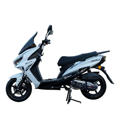Adult Two-Wheeled Gasoline Powered Scooter Motor-Cycle for Urban Commute Daily Travel Gas Fuel Transport Mobility Vehicle
