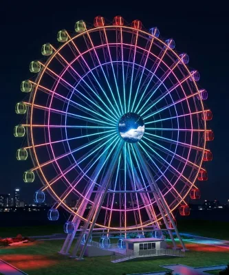 High-Brightness IP65 DMX512 Aluminum Alloy LED Point Light Changeable Color 50000 Hours Lifespan for Theme Park Ferris Lighting