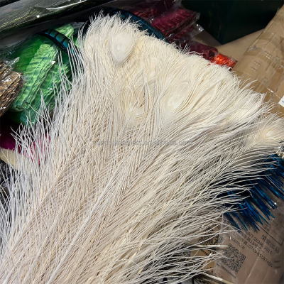 Wholesale White Peacock Feathers 80-90 cm Natural Peacock Feather for Party Carnival Wedding Centerpiece
