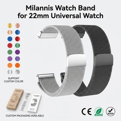 Custom Milanese Magnetic Mesh Loop Band 22mm Universal for Instinct 2 3 E 45mm Comfort Sport Strap Magnetic Watch Strap