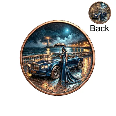 Wholesale Challenge Coin Custom 1oz 5oz .999 Fine Red Copper Luxury Car Lady Relief Copper Coin for Fashion Collection Gift
