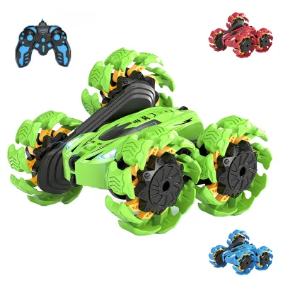 2.4GHz Carro De Control Remoto Double Sided 360 Rotating Remote Control Stunt Car Juguetes Dia Del Nino