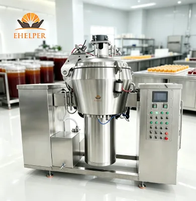 Industrial Heavy Weight Vacuum Pressure Mixing Kettle CE Certification Integrated Heating Stirring Chopping Food Processing Unit