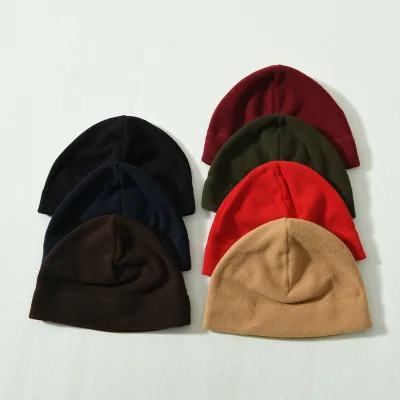 Blank Motorcycle Cycling Mountaineering Snowboard Skiing Helmet Liner Skull Beanie Winter Soft Warm Unisex Custom Fleece Cap
