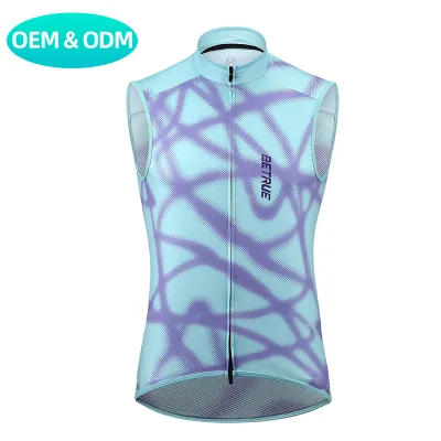 Sports Sleeveless Windproof Jacket Men's Reflective Running Cycling Vest Windbreaker for Lightweight Breathable Bike Vest