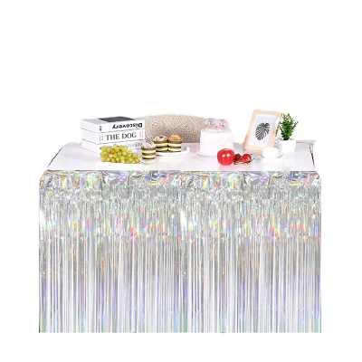 New Dazzling Rain Curtain Table Skirt 275 75cm Birthday Wedding Party Decoration Supplies