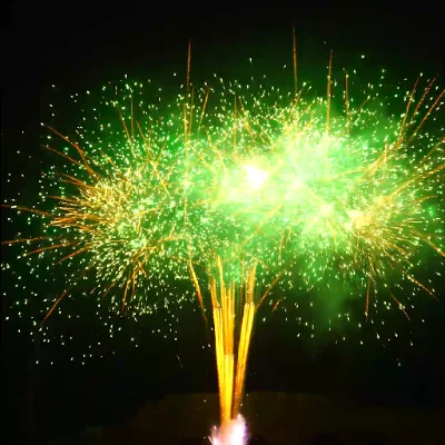 1.2 Inch 108 Shots Green Earth Cake Fireworks