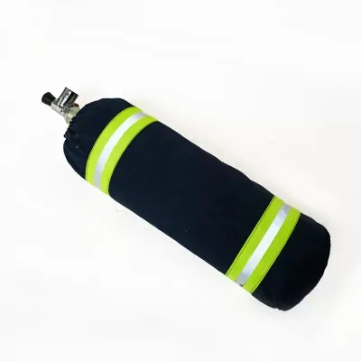Custom Logo SCBA Carbon Fiber Cylinder Protective Cover 6.8L 9L Flame Retardant Reflective Bag for Fire Department Rescue