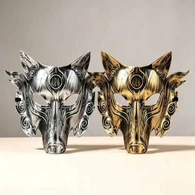 Halloween Plastic Werewolf Game Mask Thickened Wolf Head Design Spooky & Funny for Men and Women