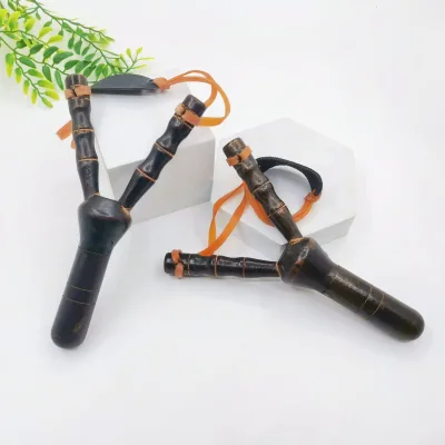Wholesale Kids Wooden Slingshot High Quality Bamboo Design Slingshot Outdoor Playing Toy Catapult Hunting Slingshot
