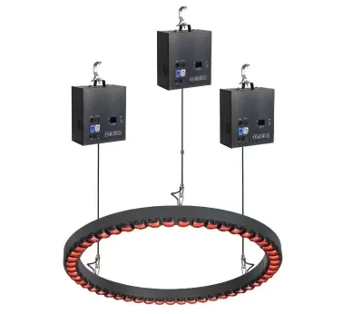 1.12m 1.5m LED Full RGBW Matrix Light Beam Ring DMX512 Protocol Moving Lights Lifter Aluminum Body for DJ Hotel Stage Lighting