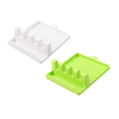 Kitchen Spatula & Pot Lid Storage Rack, Plastic Countertop Holder for Spatulas, Lids & Kitchen Utensils