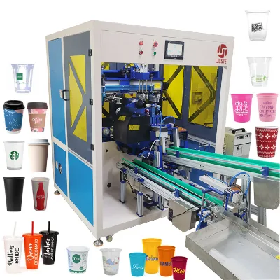 Ampoules Screen Printer Computerized Automatic Aluminum Cans Print Screen Printing Machine for Nail Polish Barrels Lipstick Lid