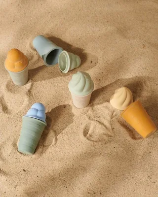 New 2021 Customized Family Nation Set Ice Cream Silicone Toys - Blue Multi Mix Unisex Ice Cream Beach Toys