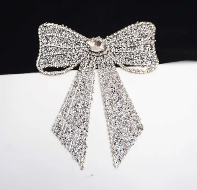 Bling Bling Sparkle Ready to Ship Factory Design Cheer Mom Hat Patches Bow Tie Design Patch Decal