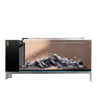 High Quality 220v Modern Style Ultra White Transparent Glass Rectangular Desktop Aquarium Fish Tank Eco-friendly Side Filter for