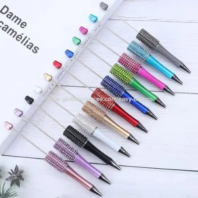 Ballpoint pens Popular diy diamond beaded pen handmade diamond plastic diamond beaded ballpoint pen