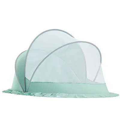 Portable Folding Outdoor Crib Bed Anti Insect Bed Mosquito Net Fabric Bassinet Cozy Baby Lounger Baby Nest With Pillow & Quilt