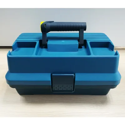 Portable Night Fishing Tackle Box With Built in Top Light 2 Tier Trays Outdoor Shore Angling Bait Lure Organizer Bulk Supply OEM