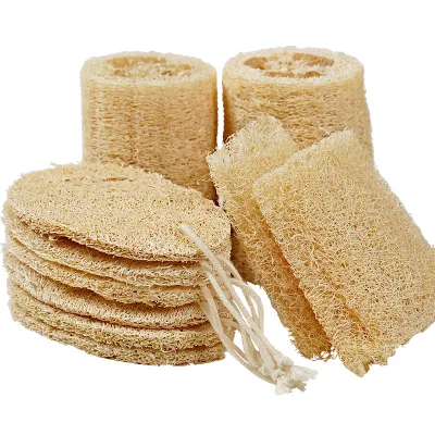 100% Biodegradable Natural Kitchen Loofah Sponge Reusable Loofah Sponge for Dish Cleaning or Exfoliating