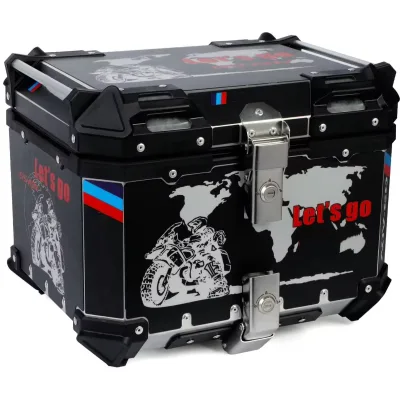 High Quality Motorcycle Tail Box Decal Stereo Motorcycle Tail Carrier Box  Waterproof Motorcycle Trunk Tail Box