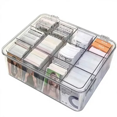 Classy See-through Compartment Card case Durable Scratch-resistant Design for Card Collection Organization