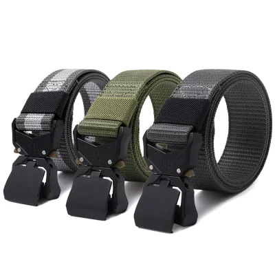 Men's Outdoor Tactical Zinc Alloy Buckle Elastic Belt 2023 New Belt Men Factory Customized Men Belt Luxury