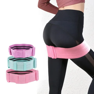 Adjustable Exercise Loop Fabric Hip Booty Bands Resistance Bands Set Custom logo