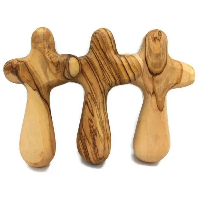 Crafts Olive Wood Cross Wedding Gifts Religious Blessing Christian Gift Comfort Holding Small Wooden Cross