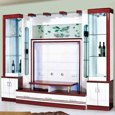 Cheap Modern Ting Tv Stand Table Storage Glass Wine Rack Home Furniture Tv Cabinet for Living Room Coffee Table
