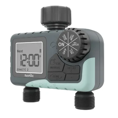 Baldr Rainpoint ITV205 2 Zone Water Timer with Next Irrigation Plans Remind Function for Irrigation Everywhere