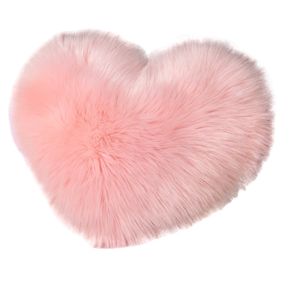 Heart-shaped Plush Throw Pillow Cushion Cushion with Core Sofa Waist Cushion