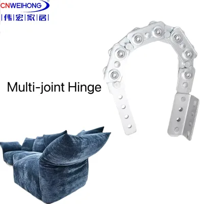 Multi-position Adjustable Multi Segmented Petal Hinge Multi Angle Adjuster for Functional Sofa Headrest Backrest Armrest