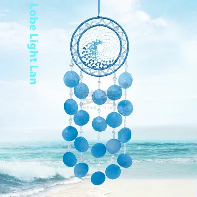 Mengying Original Ins Style High-End Natural Shell Crystal Stone Wind Chime Pendant Eco-Friendly Kids' Room Bedroom Background