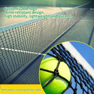 OEM ODM Custom Logo Size High Strength Polyethylene Anti UV Tennis Net for Sports Venue Wholesale Distributors
