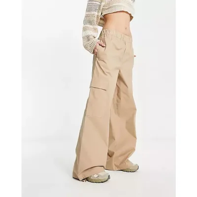 Wholesale Y2k Fashion Women Streetwear Plus Size Women's Pants High Waisted Beige Color Cargo Loose Baggy Cargo Pants for Women