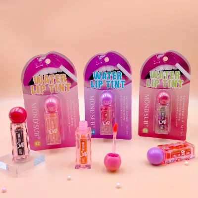 Oem Vegan Korean Makeup Pigment Water Lip Tint Stain Long Lasting Waterproof Lip Oil Gloss Color Liquid Moisturizing Lipglosses