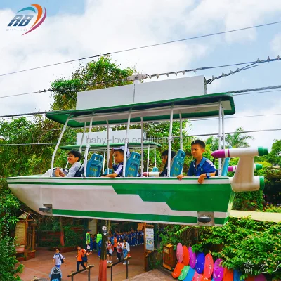 Commercial Electric Outdoor Adventure Amusement Mountain Park Playground Challenge Gliding Sky Airship Zip Line