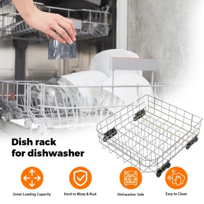 Large Capacity Dishwasher Rack Organizer 18 Inch Length Custom Logo for Supermarket Industrial Kitchen Wholesale Supply
