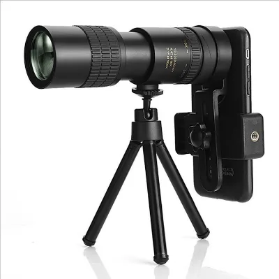 HD Zoom Monocular Telescope 10-300x40 with BAK-4 Prism FMC Lens & Smartphone Adapter