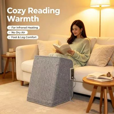 Foldable Carbon Crystal Infrared Foot Heater 3 Temperature Adjustable Auto Off Safety Office Desk Heater Panel Foot Warmer