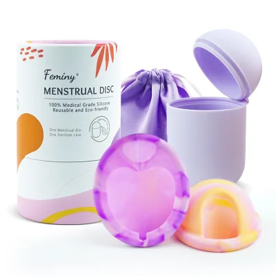 Leak-Proof Reusable Period Disc with Flower Shape & Easy-Pour Design - Soft Silicone Menstrual Disc