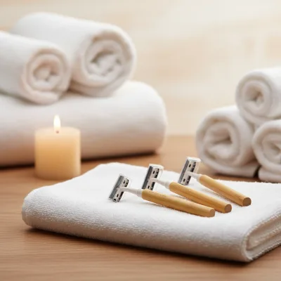 Durable Double Edge Blade Eco-friendly Bamboo Handle Safety Razor with Triple Blade for Men