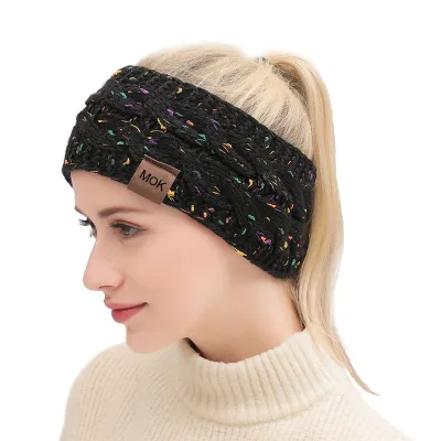 Winter Warm Velvet Headbands New Trendy Wool Knitted Headbands for Women
