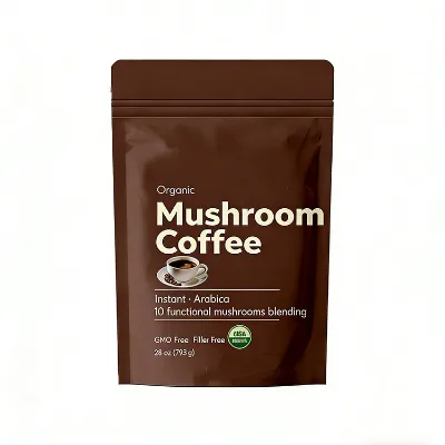 China Manufacturer Wholesale OEM Private Label Herbal Nutrition Supplement Organic Instant Mushroom Coffee Powder Custom Bag