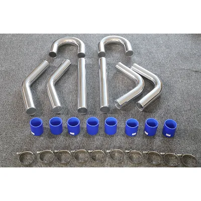 Mirror Polishing Customizable 3 Inch Aluminum Turbo Intercooler Piping Kit 8 PCS Universal Pipes