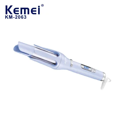 KEMEI Km-2063 Lcd Display Automatic Hair Curler Temperature Regulation Automatic Electric Wand Ceramic Hair Curler