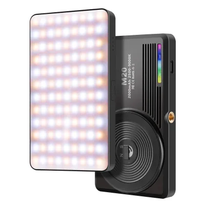 Magnetic Selfie Light Phone Light Adjustable Modes High Brightness 160° Light Angle 2500-9000K with Clip for Vlog Live Streaming