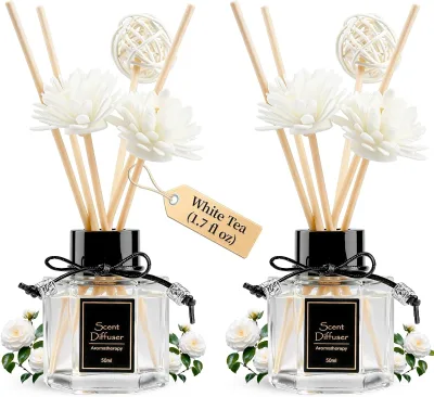 Home Fragrance 50ML Fashion Glass Bottle Fruity Scent Perfume Essential Oil Diffuser Scent Reed Diffuser